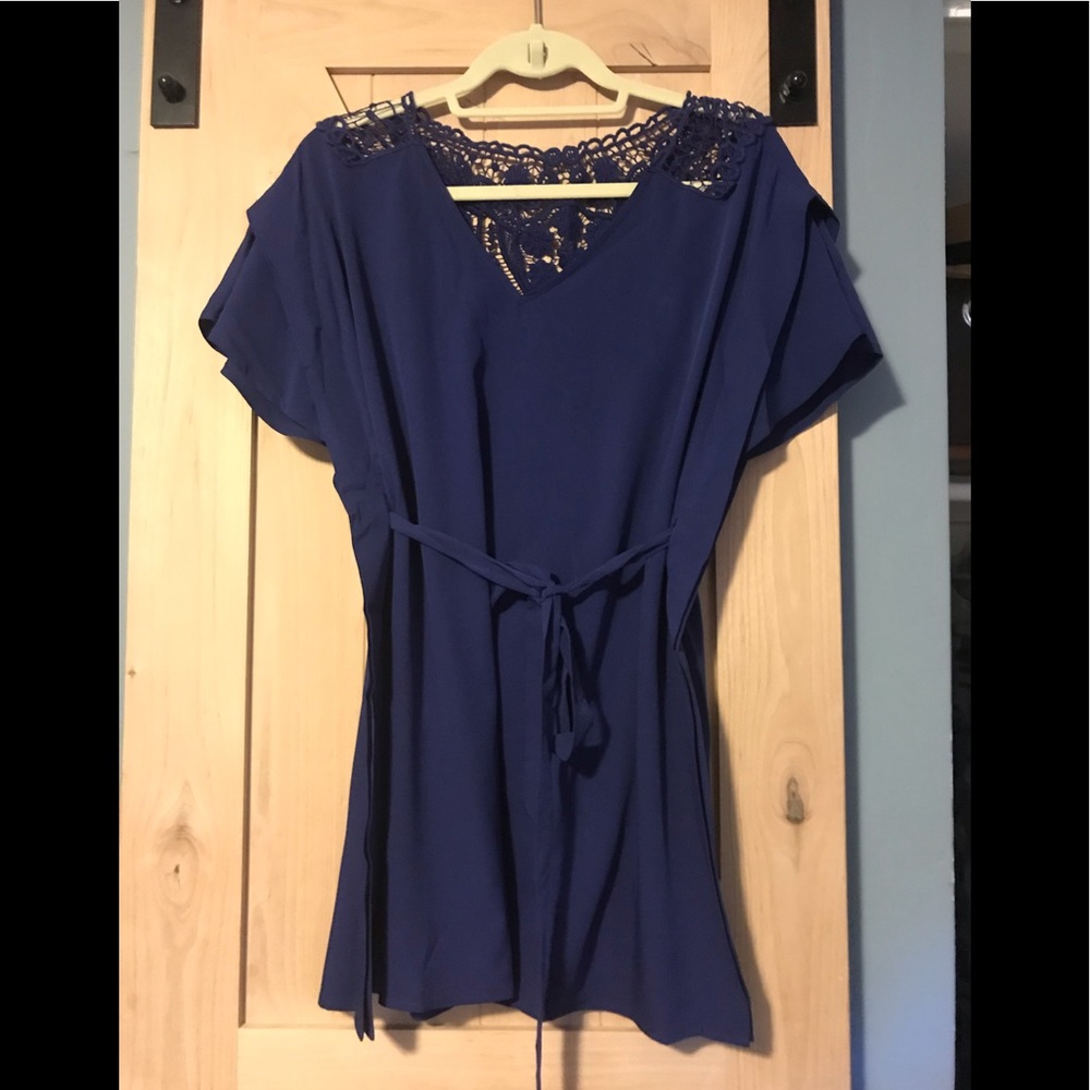 Motherhood Maternity lace detail blouse.
